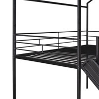 Wanetta LucentRustic Bunk Bed With Ladder And Slide, Pine Wood And MDF by Harper Orchard