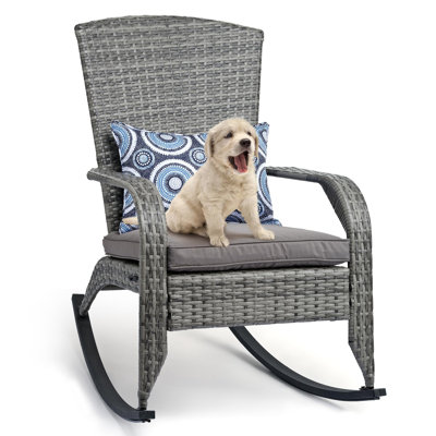 Alissabeth Wicker Outdoor Rocking Chair by Lark Manor