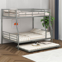 Aloah Full XL Over Queen Metal Bunk Bed with Trundle by Isabelle & Max