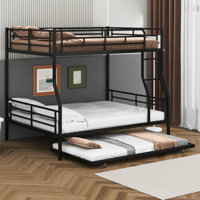 Aloah Full XL Over Queen Metal Bunk Bed with Trundle by Isabelle & Max