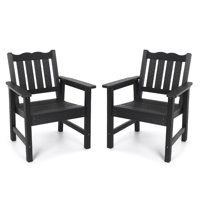 Aglaee Patio Dining Chair, All-Weather HIPS Outdoor Dining Armchair by Winston Porter