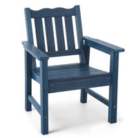 Brylor Patio Dining Chair, All-Weather HIPS Outdoor Dining Armchair by Winston Porter