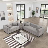 Deakyne 2 Piece Velvet Living Room Set