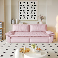 Multi-functional Velvet Loveseat Bed by Latitude Run