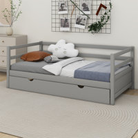 Shantee Twin Size Wooden Daybed with Trundle