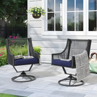 Seyhan Wicker Outdoor Dining Armchair with Cushion by Red Barrel Studio