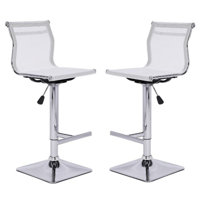 Jabraun Modern Swivel Mesh Bar Stool – Adjustable Height, Stainless Steel Frame, Kitchen & Counter Seating by Brayden Studio