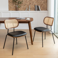 Bedran Vegan Leather Side Chair Dining Chair by Bayou Breeze