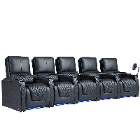 Haiylee Zero Gravity Home Theater Seating Top Grain Leather Recliner Sofa Power Headrest Footrest by Wildon Home