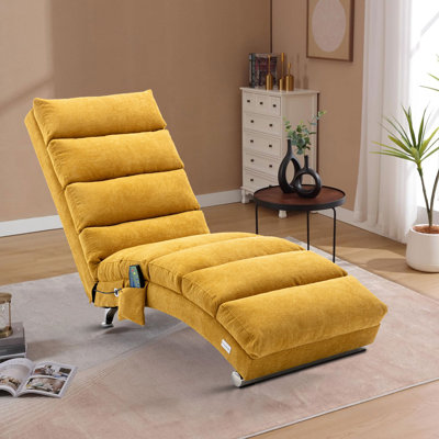 Javar Fashionable design Indoor Chaise Lounge with ergonomic backrest and pocket by Wrought Studio