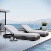 Poveromo Outdoor Metal Chaise Lounge by Hokku Designs