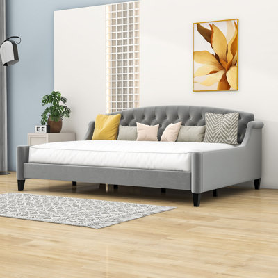 Jehnna Upholstered Tufted Button Daybed by House of Hampton