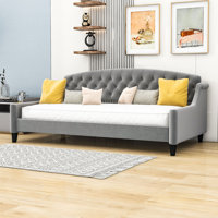 Jehnna Upholstered Tufted Button Daybed by House of Hampton