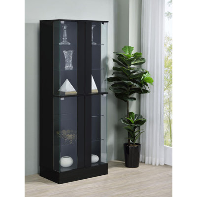 Brysun Lighted Curio Cabinet by Wade Logan