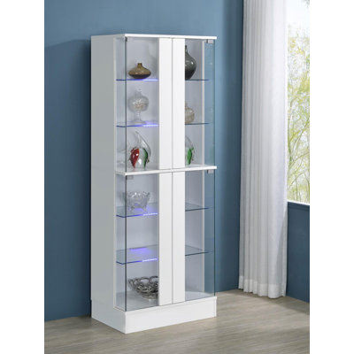 Brysun Lighted Curio Cabinet by Wade Logan
