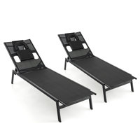 Weslee Outdoor Metal Chaise Lounge by Ebern Designs