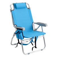 38"H Aluminum Frame Beach Chair by Arlmont & Co.