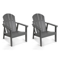 Allissa Chair Set Of 2, Hdpe All Weather Allissa Chairs, Fire Pit Chairs, Patio Chairs, Lawn Chairs. Perfect For Porch, Patio, Poolside, Deck. (black) by Highland Dunes
