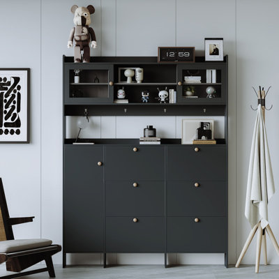 Hall Tree 62.13" Wide with Shoe Storage by Latitude Run