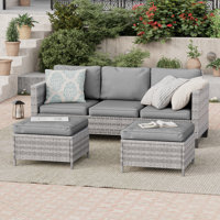 Rakeem 3 - Person Outdoor Seating Group with Cushions by Ebern Designs