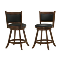 Caesare Swivel Stool in Brown and Black