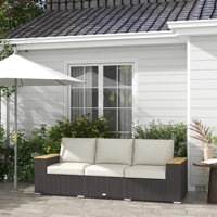 Pridemore 3 - Person Outdoor Seating Group with Cushions by Wade Logan