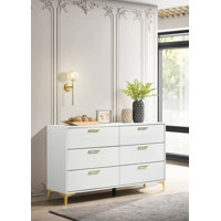 Paulk 6 Drawer 58.5" W Double Dresser by Willa Arlo Interiors