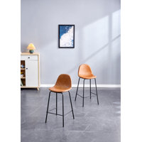 Kody Masaka Vegan Leather Bar & Counter Stool (Set of 2) by 17 Stories