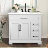 Auben 36" Bathroom Vanity With Engineered Marble Top by Lark Manor