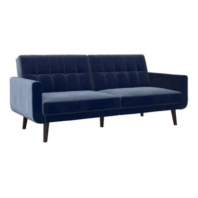 Lindford 78.5" Wide Velvet Convertible Sofa by Everly Quinn