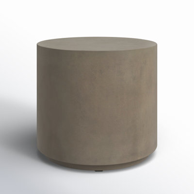 Dove Concrete Drum End Table by AllModern