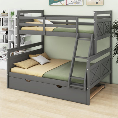 Ilima Kids Twin Over Full Bunk Bed with Trundle by Harriet Bee