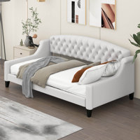 Hayly Twin Modern Luxury Tufted Button Daybed by House of Hampton