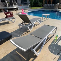 Chaibate Patio Outdoor Chaise Lounge Chair for Outside Beach in-Pool Lawn Poolside by Ebern Designs