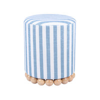 Marlando 15.7" Wide Cylinder Striped Standard Ottoman by Beachcrest Home