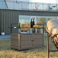 Athalia Wicker Bar Counter by Latitude Run