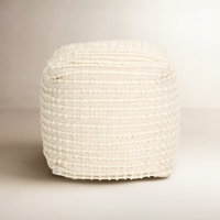 Adelyn 16" Wide Square Pouf Ottoman by Birch Lane