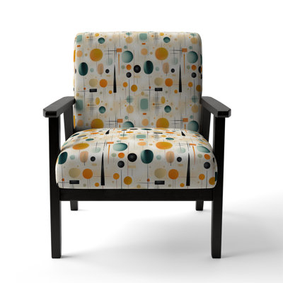 Hulten Velvet Geometric Armchair - Polka Dot Velvet Accent Chair by George Oliver