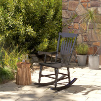 Outdoor Balduino Rocking Solid Wood Chair by August Grove