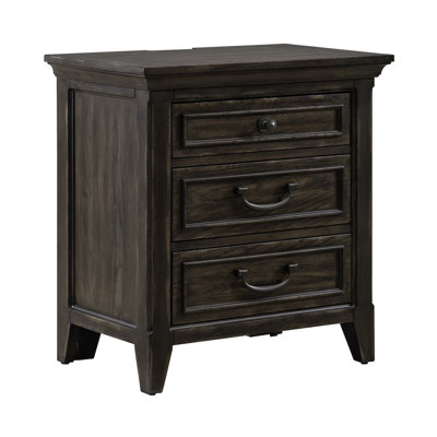 Trelawny 3 Drawer Nightstand w/ Charging Station