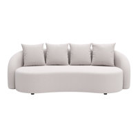 Kaly 90.6" Wide Outdoor Curved Patio Sofa with Cushions by AllModern