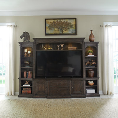 Trelawny 78" Entertainment Console - Saddle Brown