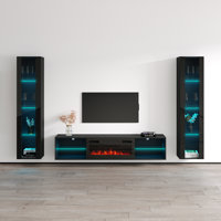 Brezlin Entertainment Center for TVs up to 78" with Electric Fireplace Included by Brayden Studio