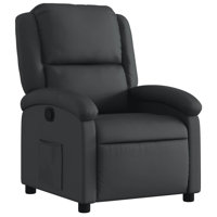 Bryndle Manual Recliner Chair, Adjustable Backrest/ Footrest, Real Leather