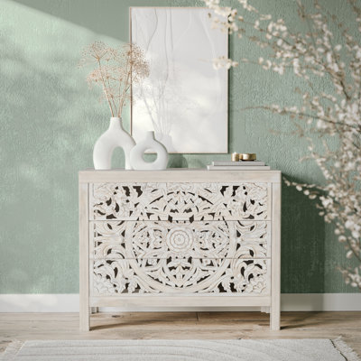 Viktar Solid Wood 3 - Drawer Accent Chest