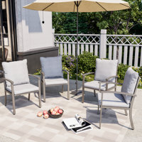 Jeitt Patio Dining Armchair with Cushion by Red Barrel Studio