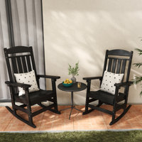 Appley High - Density Polyethylene Rocking Adirondack Chair by Dovecove