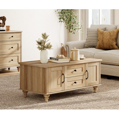 Scarlett 4 Legs Coffee Table with Storage by Charlton Home