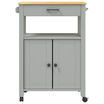Rafnar Rolling Kitchen Cart with Solid Wood Top by Winston Porter