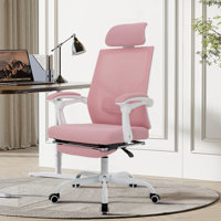 Yepez Ergonomic Swivel Mesh Task Office Chair With S-Shaped Backrest, Headrest And Footrest by Ebern Designs